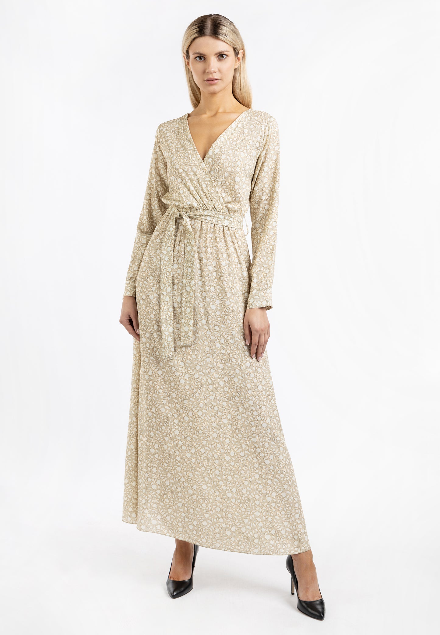 usha Women's Maxi Dress With All Over Print