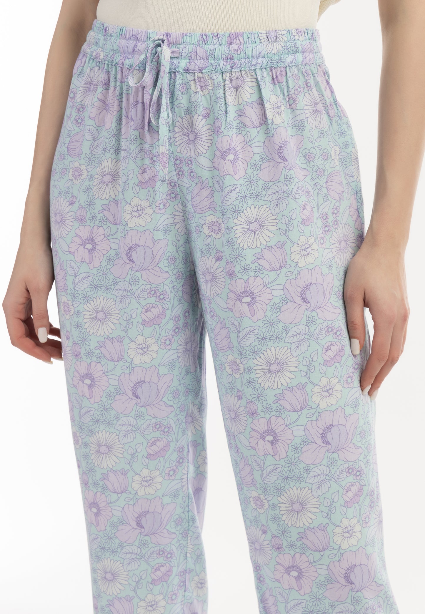 usha Women's Cloth Trousers