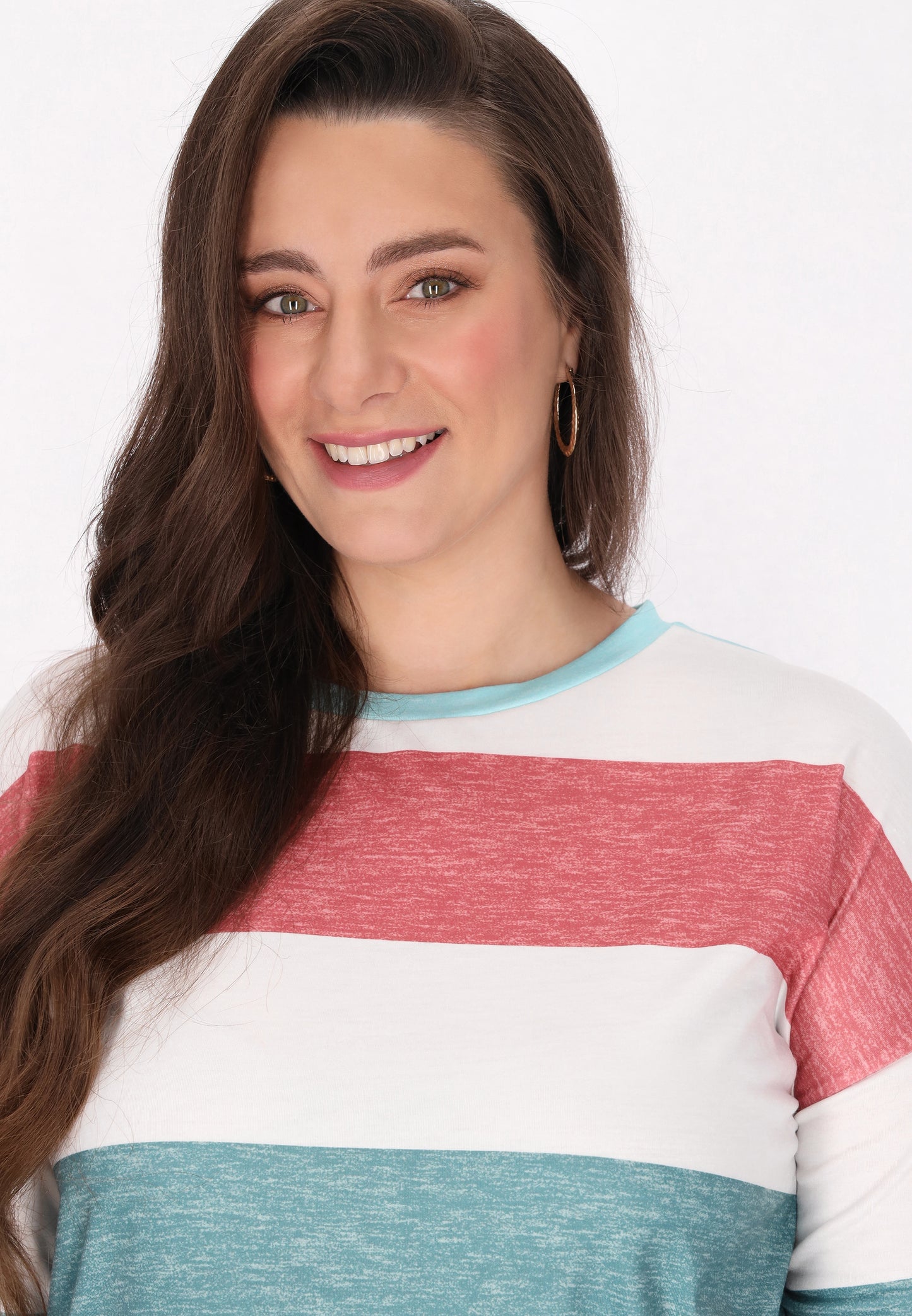 usha BLUE LABEL Women's Plus Size Jersey Shirt