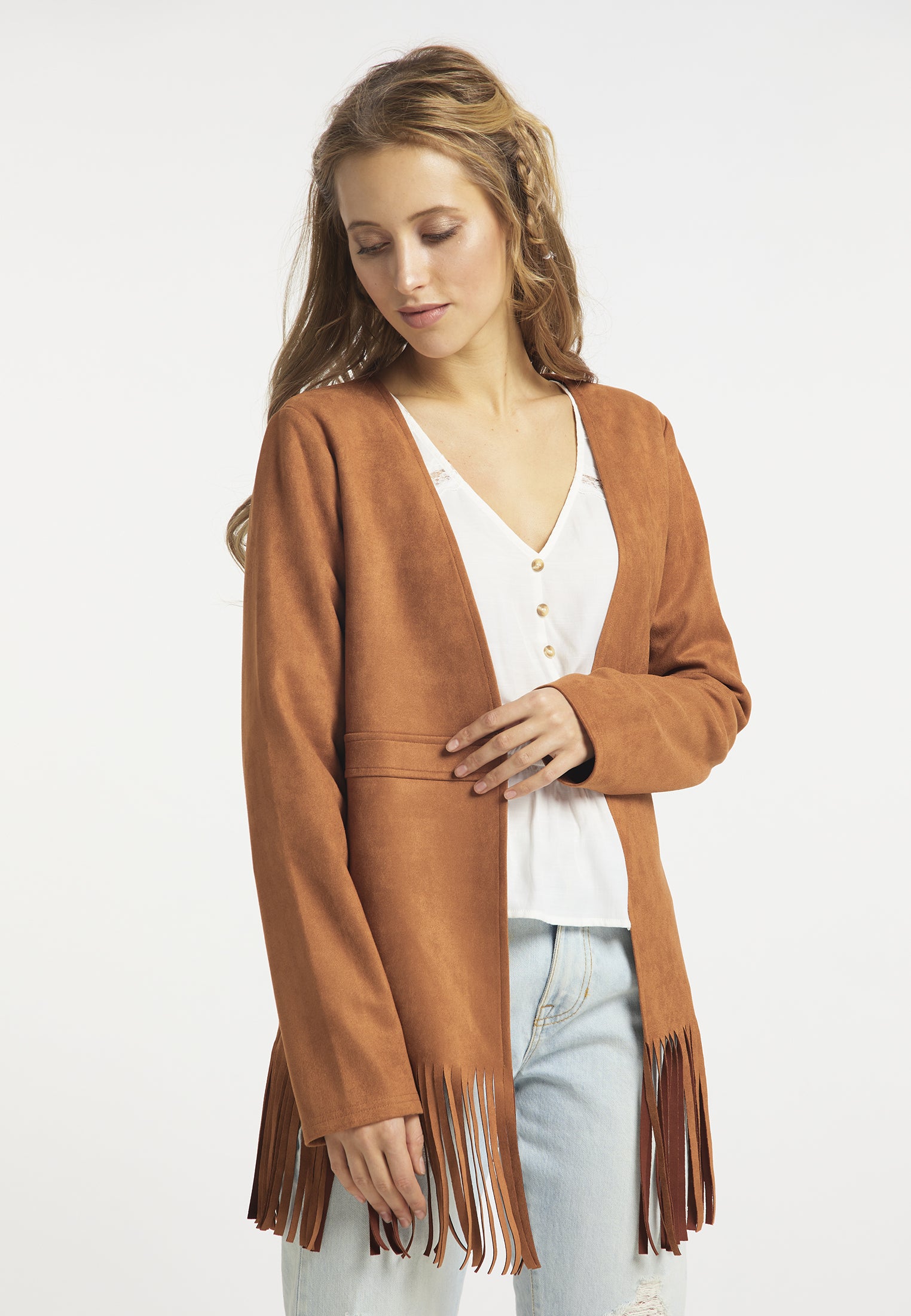 usha FESTIVAL Women's Fringe Jacket