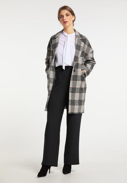usha BLACK LABEL Damen Encheck Mantel