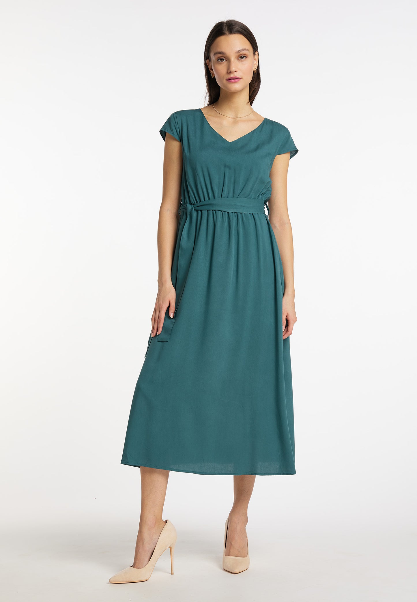 usha Damen Maxi Kleid