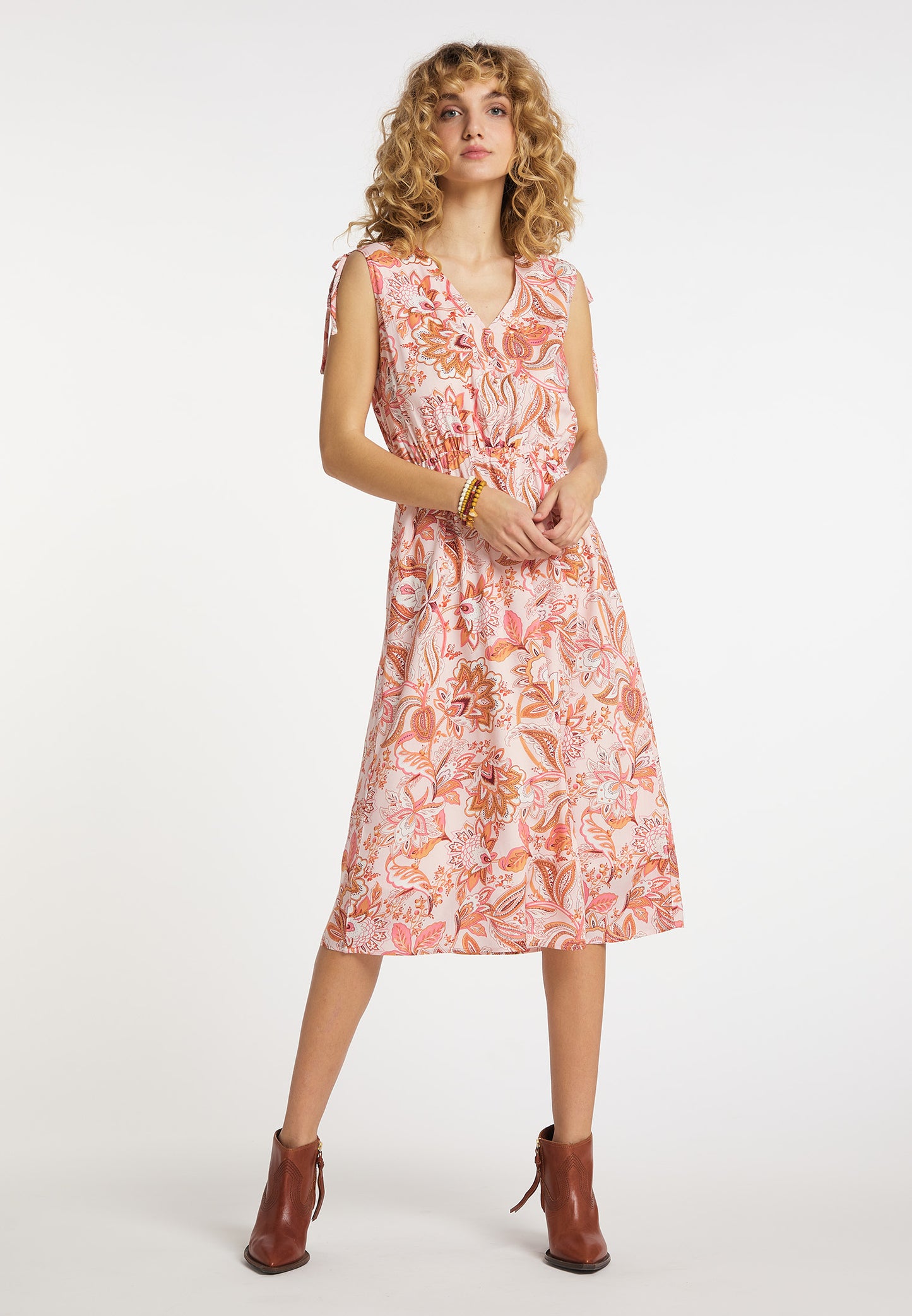usha FESTIVAL Women's Kleid Mit Bl?Tenprint