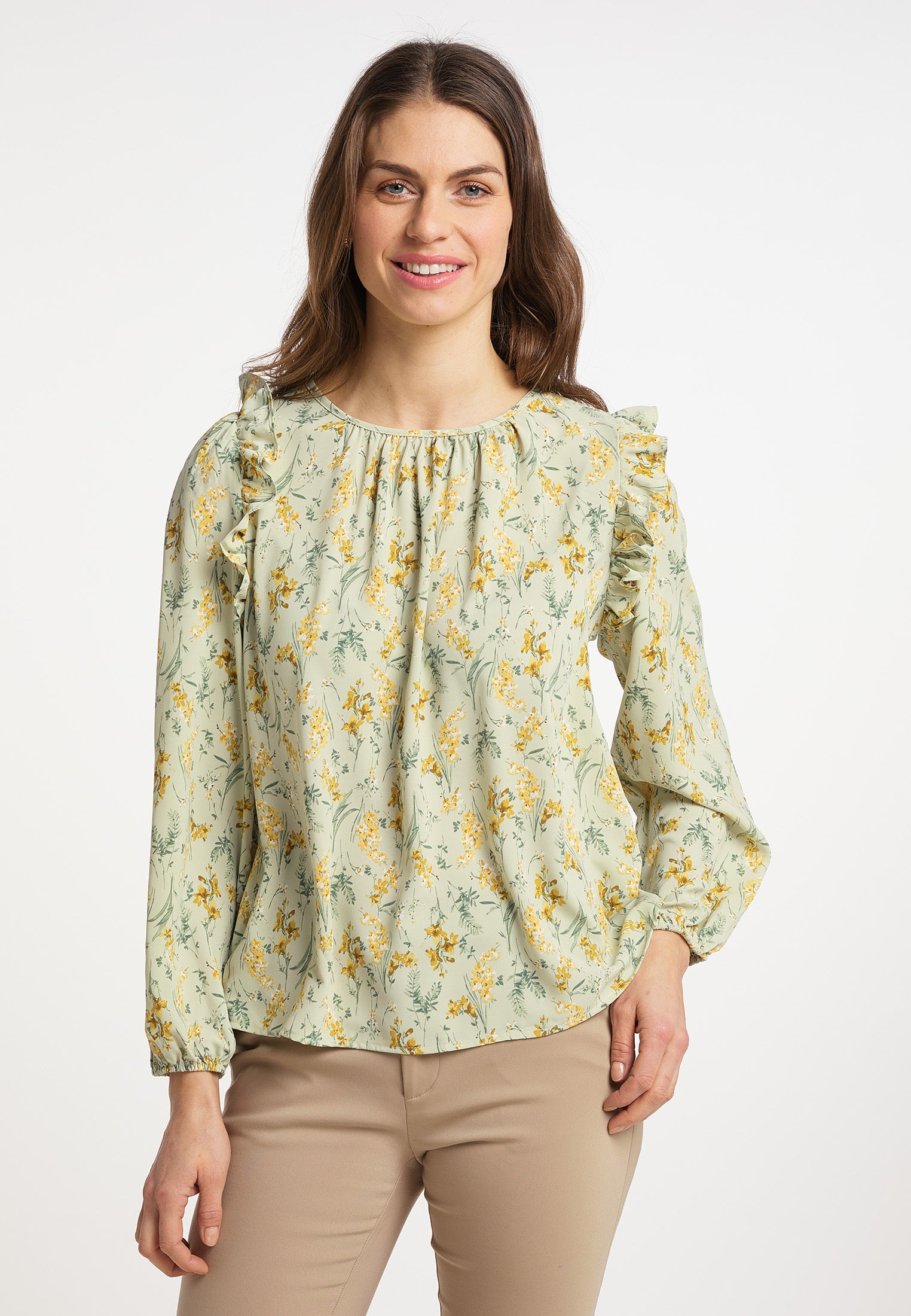 usha Women's Blouse With Floral Print