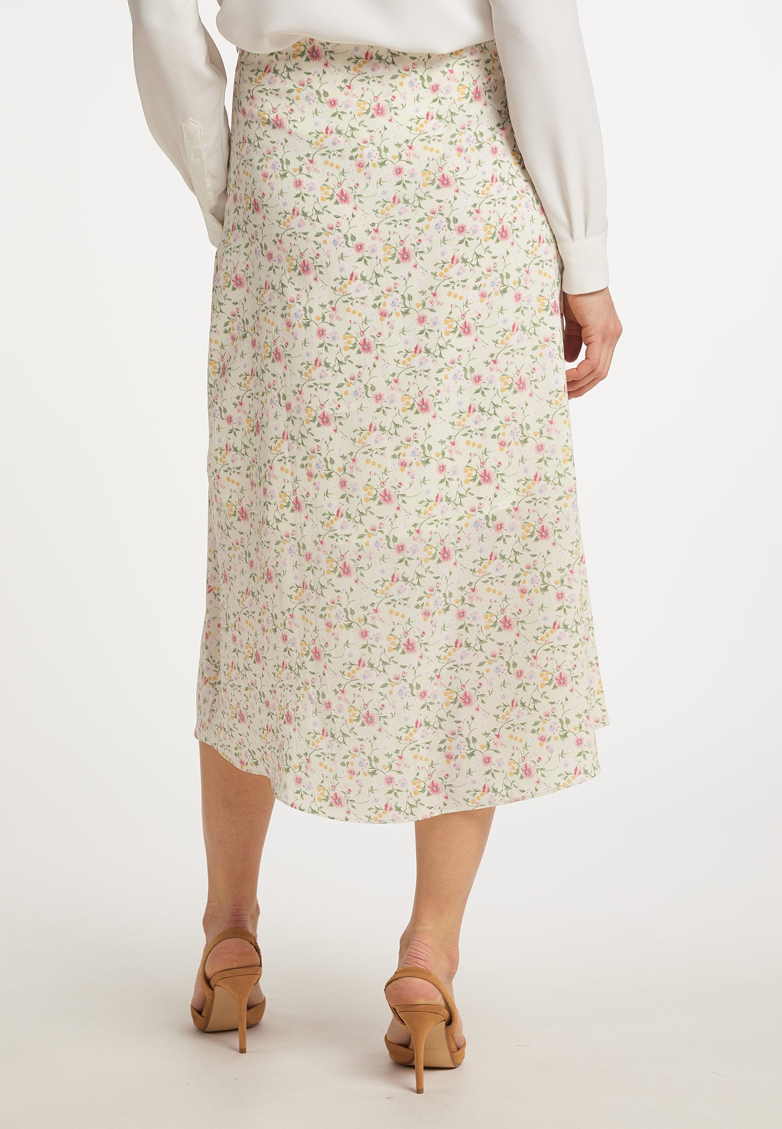 usha Women's Midi Skirt With Floral Print