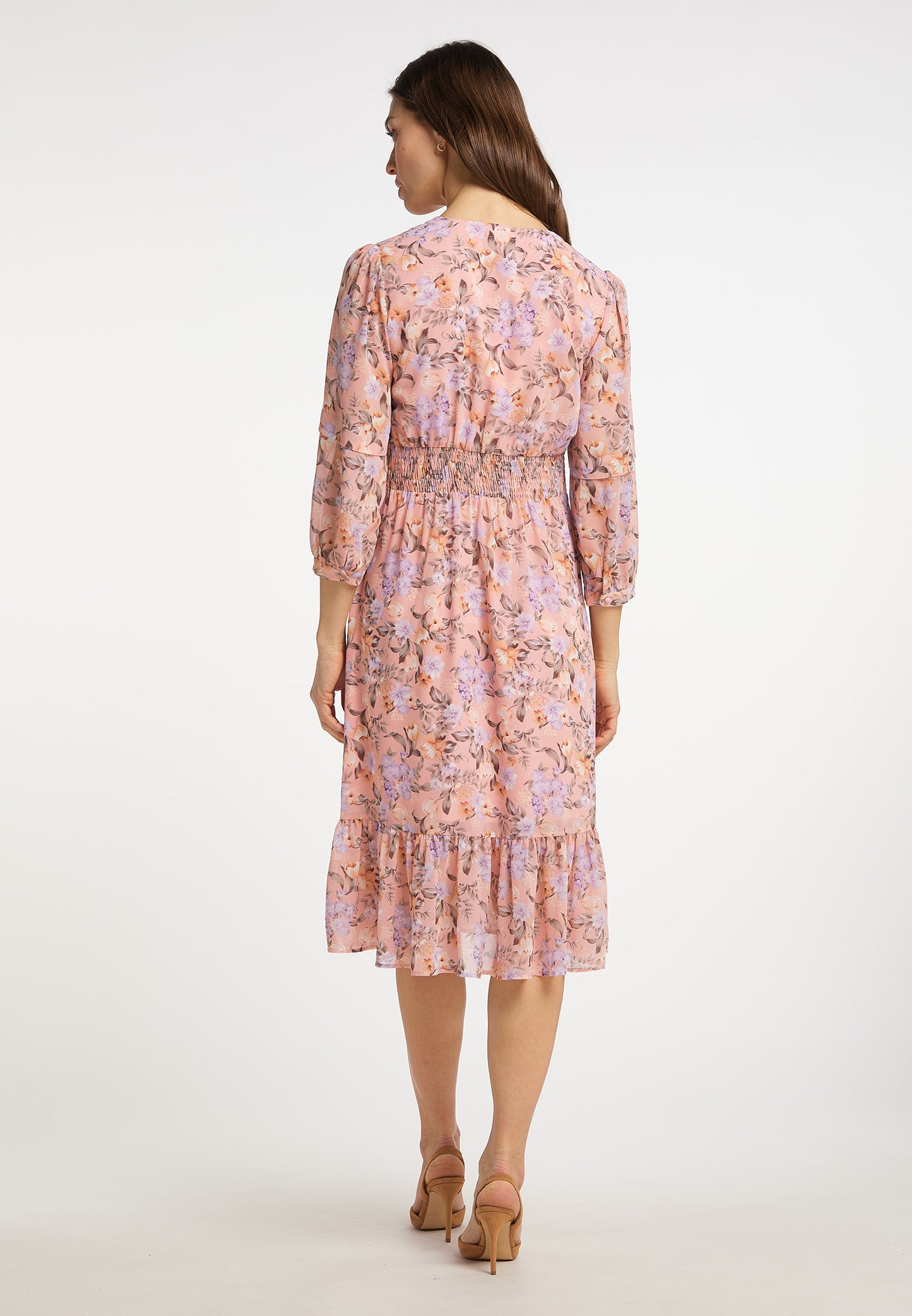 usha Women's Midi Dress With Floral Print
