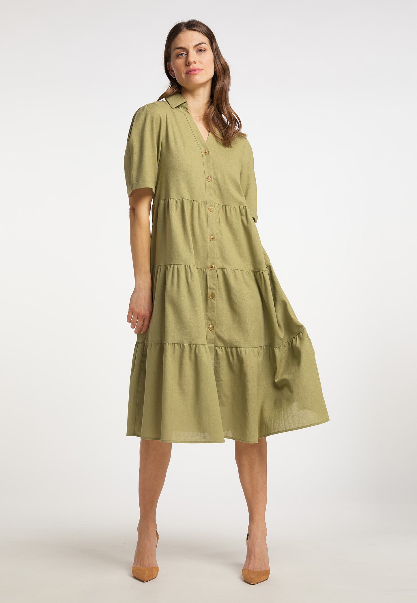 usha Women's Wide Midi Dress