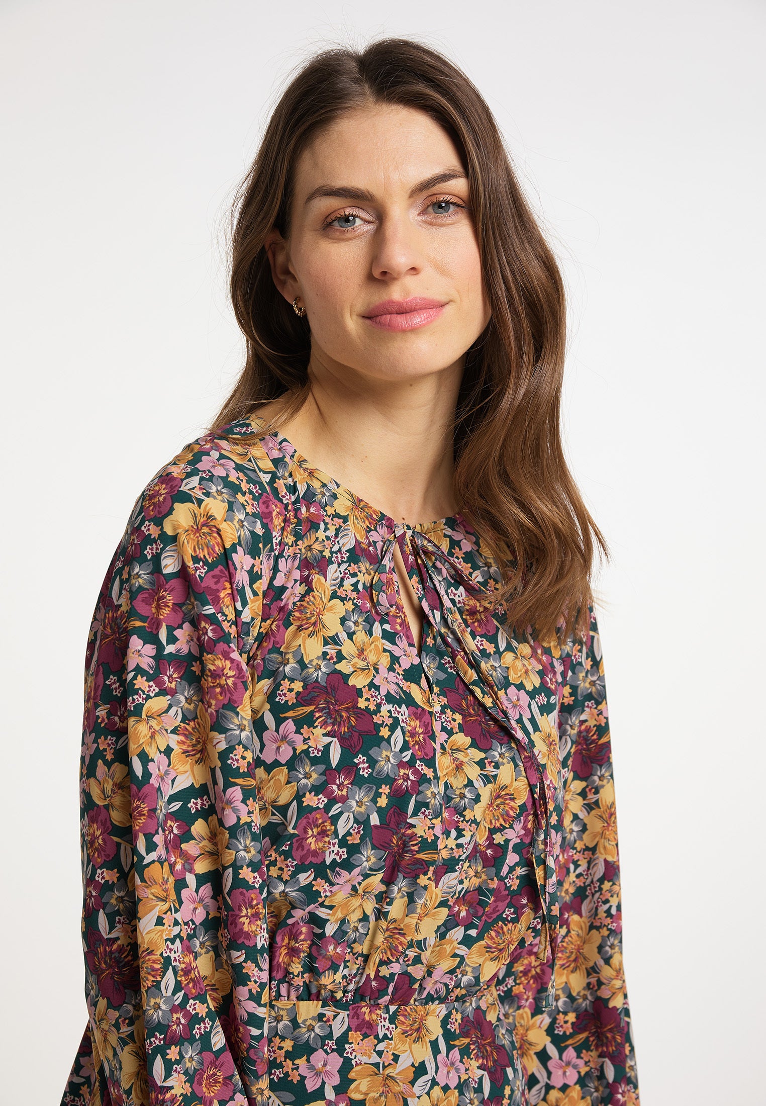 usha Women's Floral Print Maxi Dress