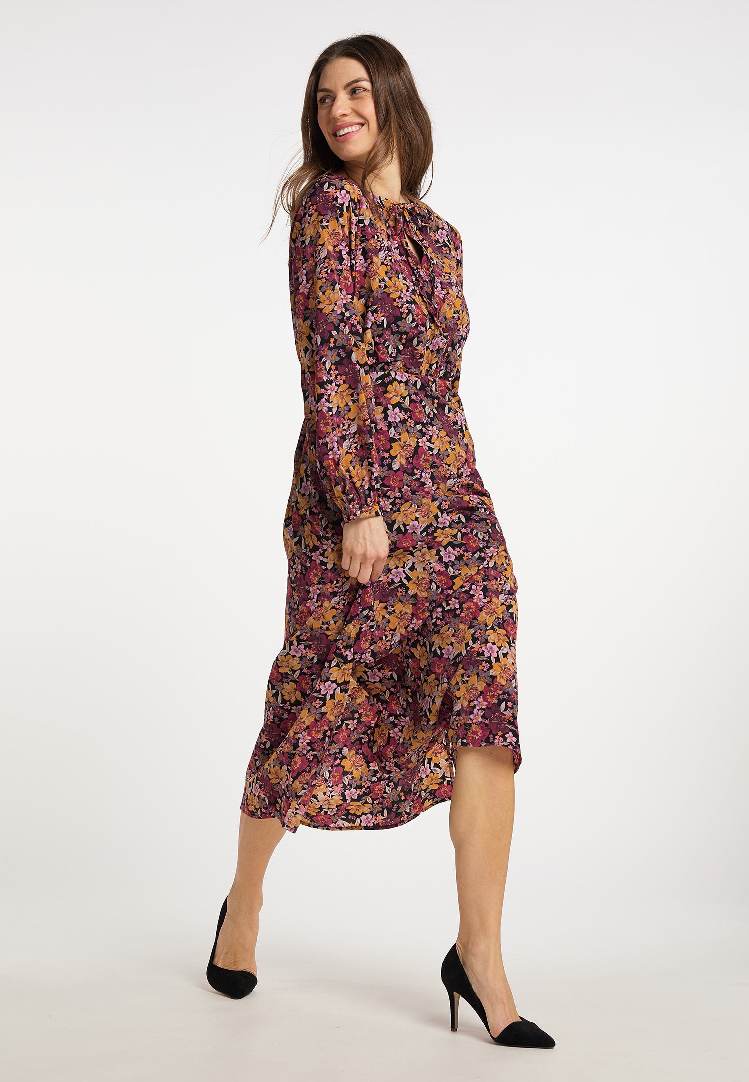 usha Women's Floral Print Maxi Dress