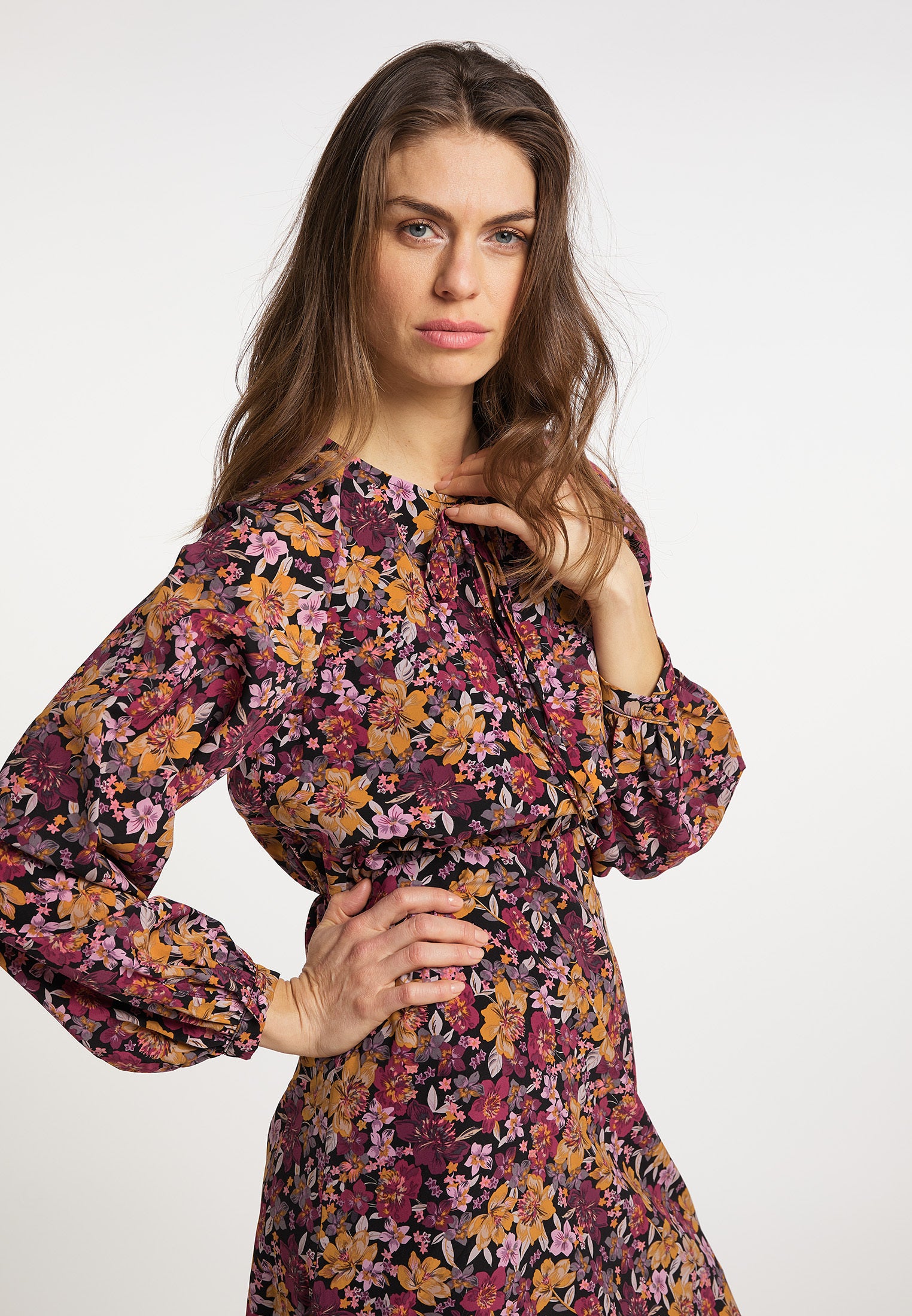 usha Women's Floral Print Maxi Dress