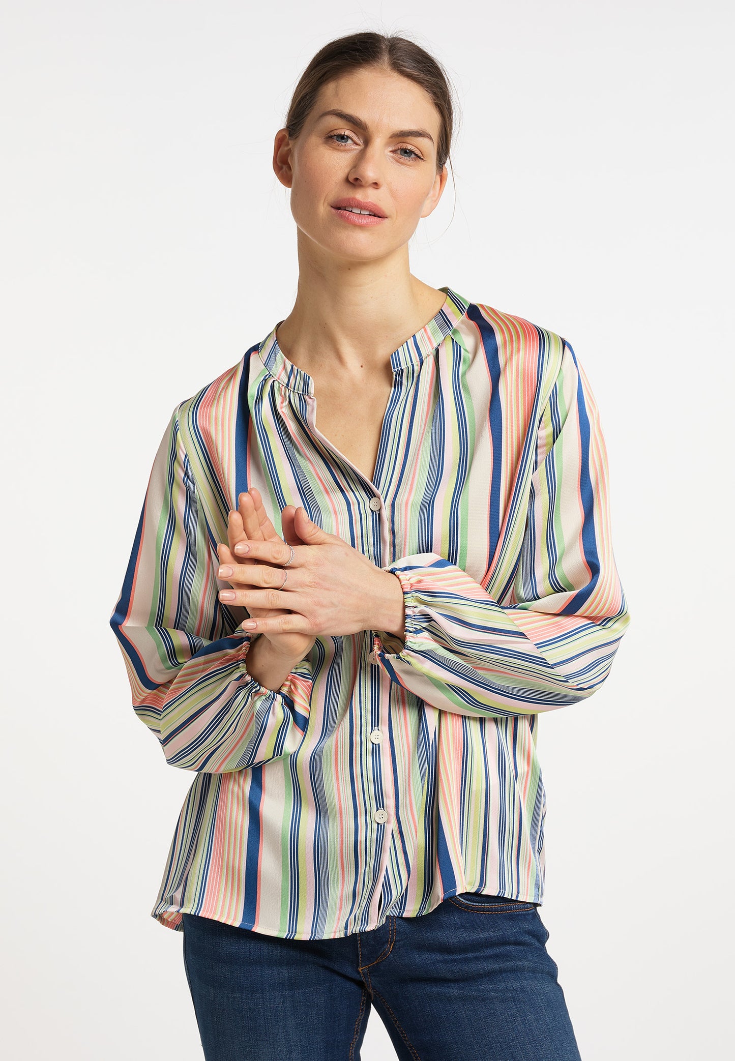 usha BLUE LABEL Damen gestreifte Bluse