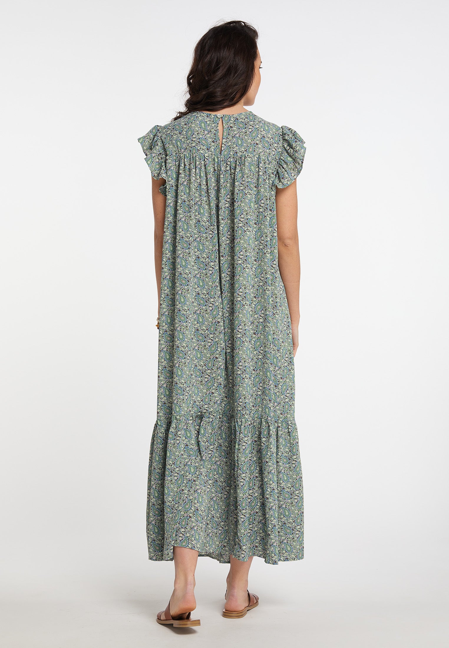 usha FESTIVAL Women's Maxi Dress With All Over Print