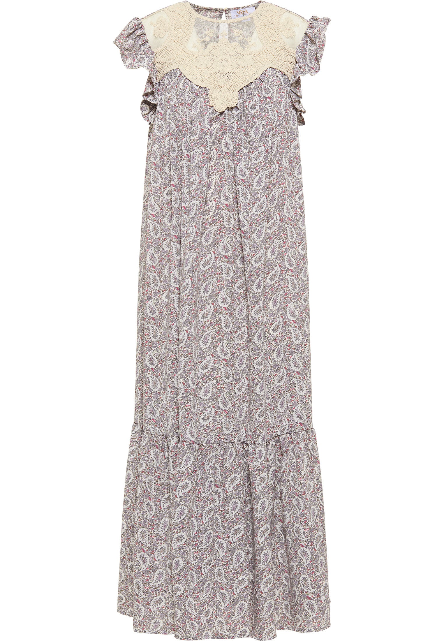 usha FESTIVAL Women's Maxi Dress With All Over Print