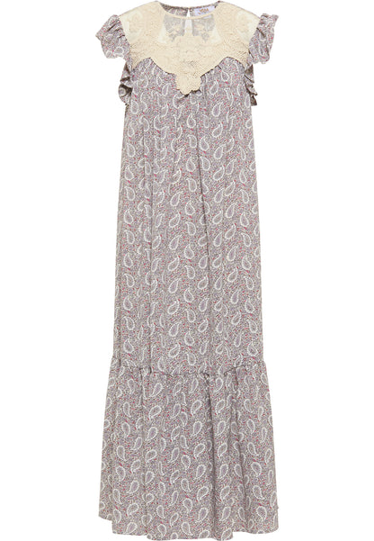 usha FESTIVAL Women's Maxi Dress With All Over Print