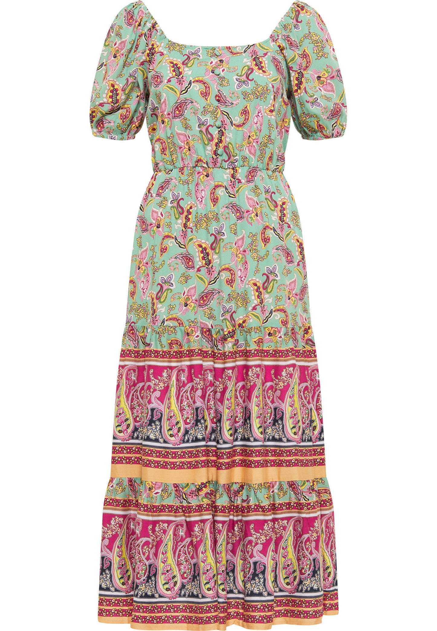 usha FESTIVAL Women's Paisley Print Midi Dress