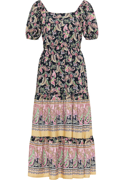usha FESTIVAL Women's Paisley Print Midi Dress