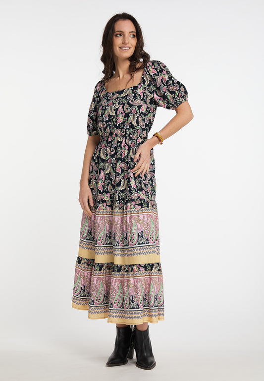 usha FESTIVAL Women's Paisley Print Midi Dress