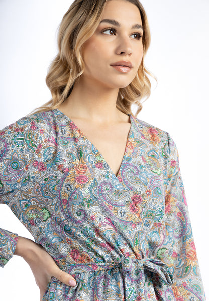 usha FESTIVAL Women's Paisley Print Maxi Dress