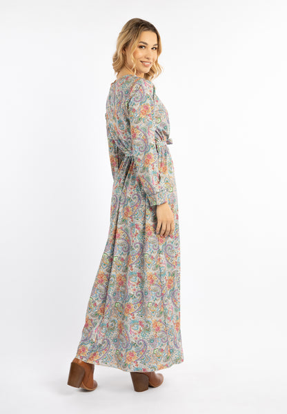usha FESTIVAL Women's Paisley Print Maxi Dress