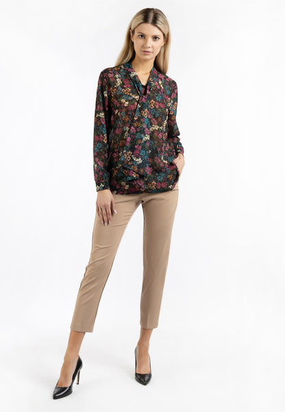 usha Damen Bindekragen Bluse