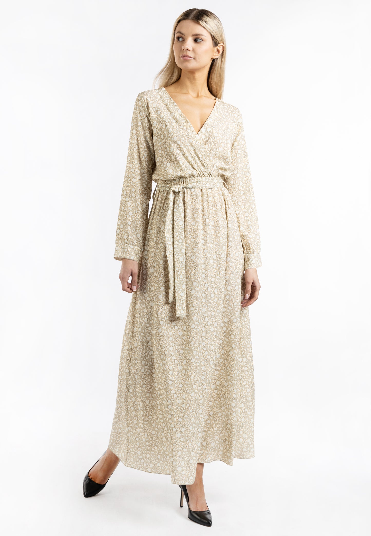usha Women's Maxi Dress With All Over Print