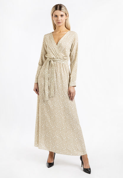 usha Women's Maxi Dress With All Over Print