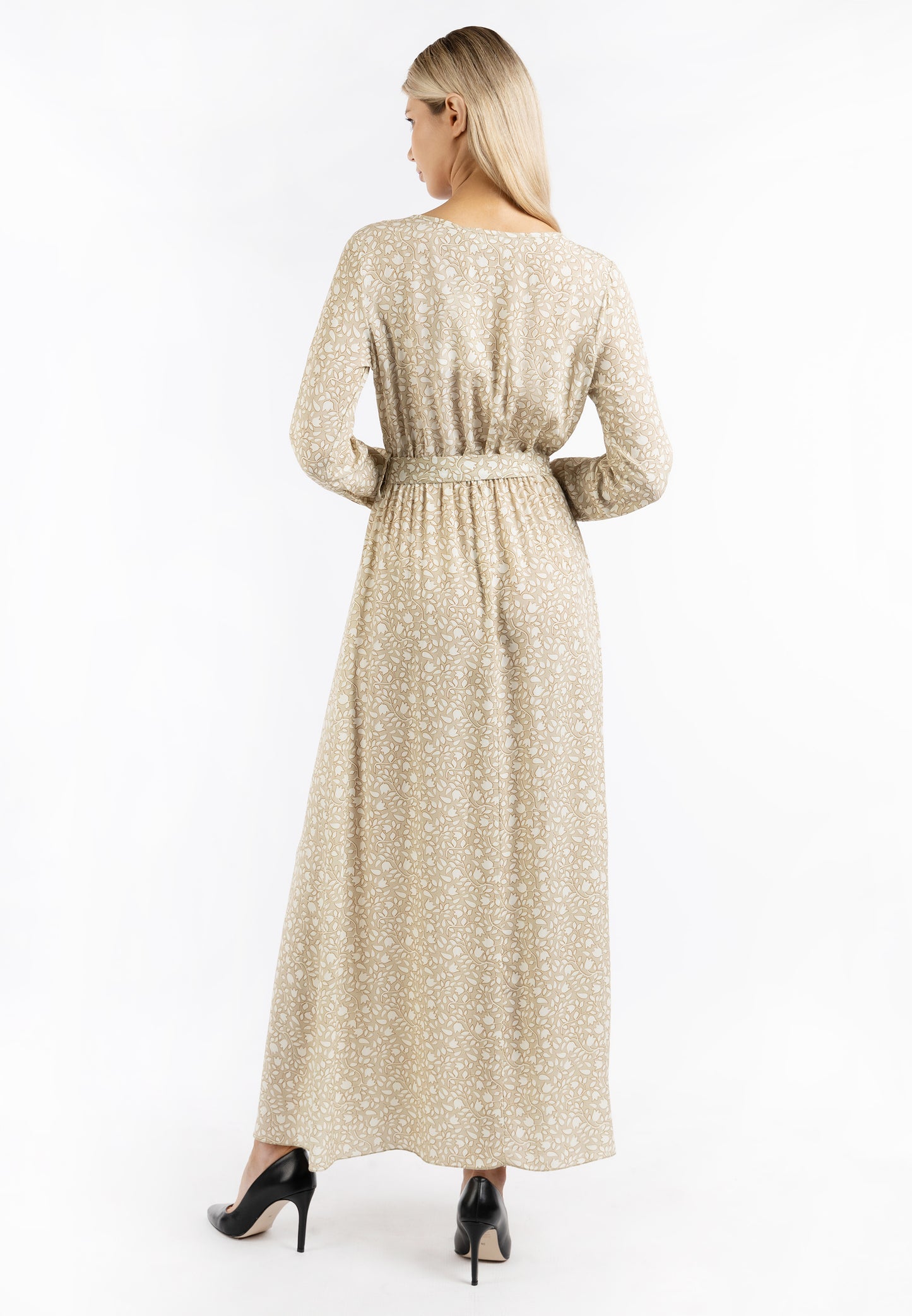usha Women's Maxi Dress With All Over Print