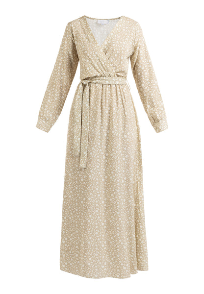usha Women's Maxi Dress With All Over Print