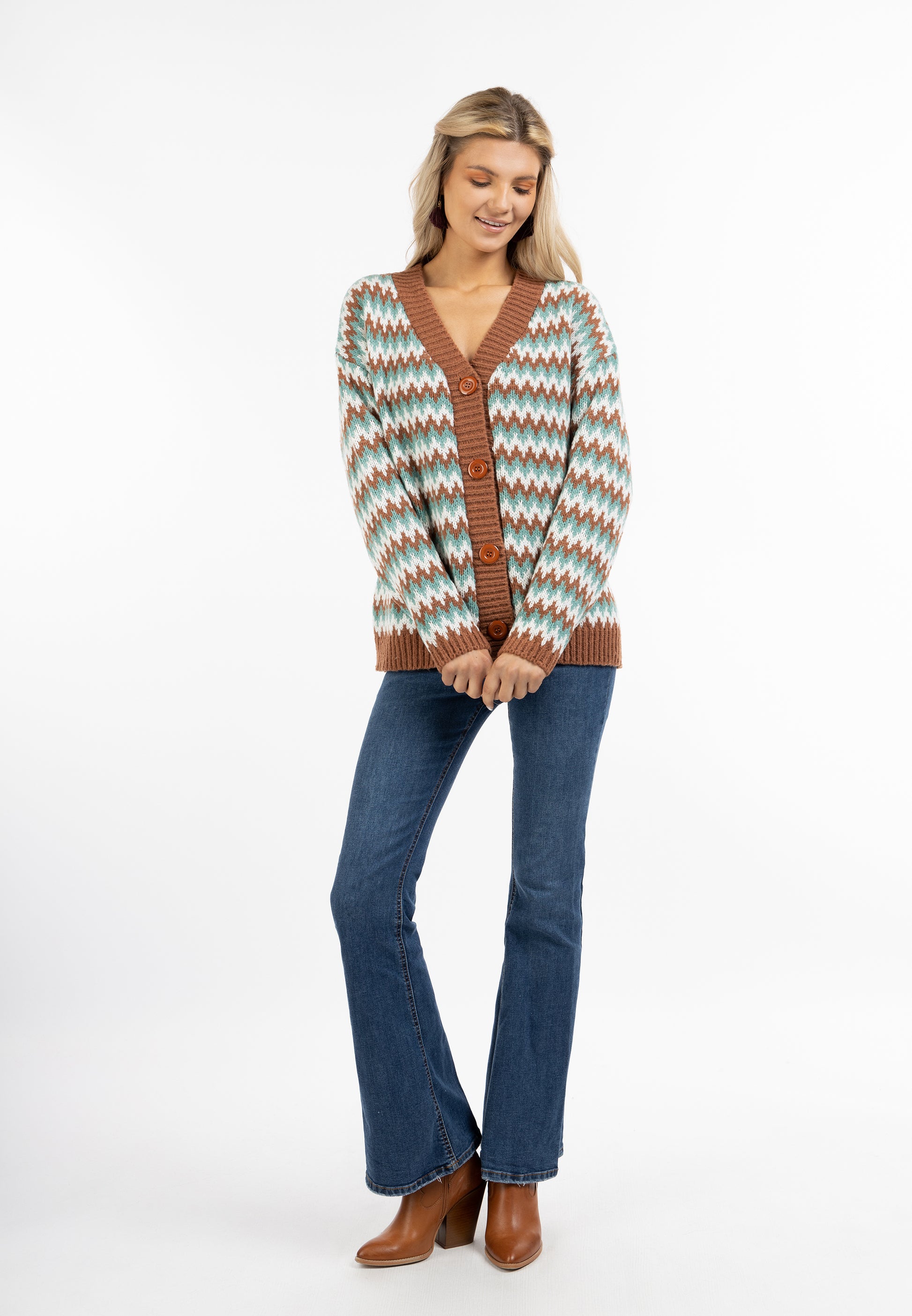 usha FESTIVAL Women's Cardigan With Button