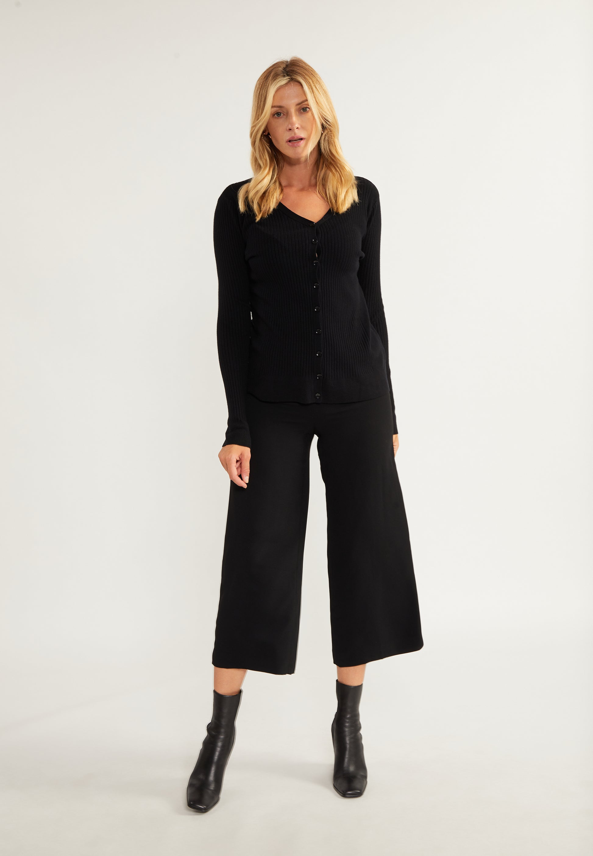 usha BLACK LABEL Women's Cardigan With Button