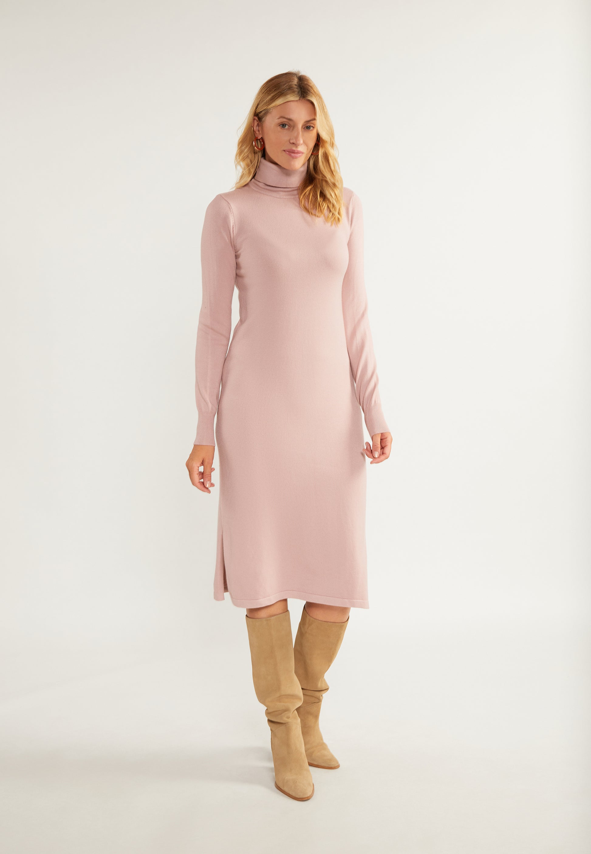 usha WHITE LABEL Women's Midi Knit Dress