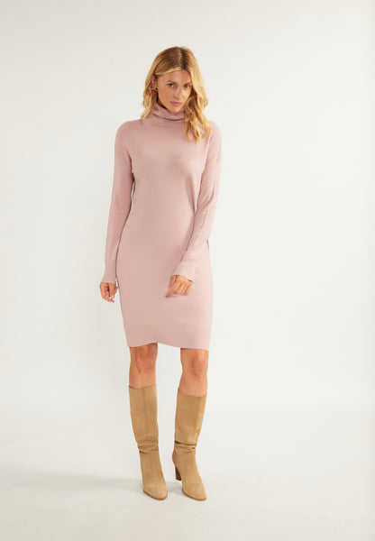 usha WHITE LABEL Women's Knit Long Sleeve Midi Dress