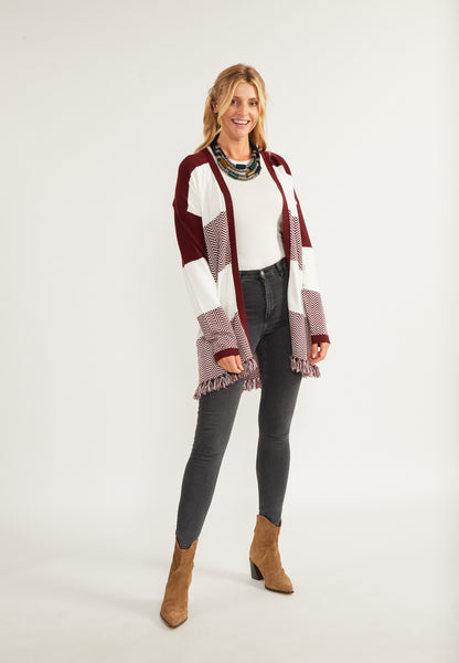 usha FESTIVAL Women's Open Knit Cardigan