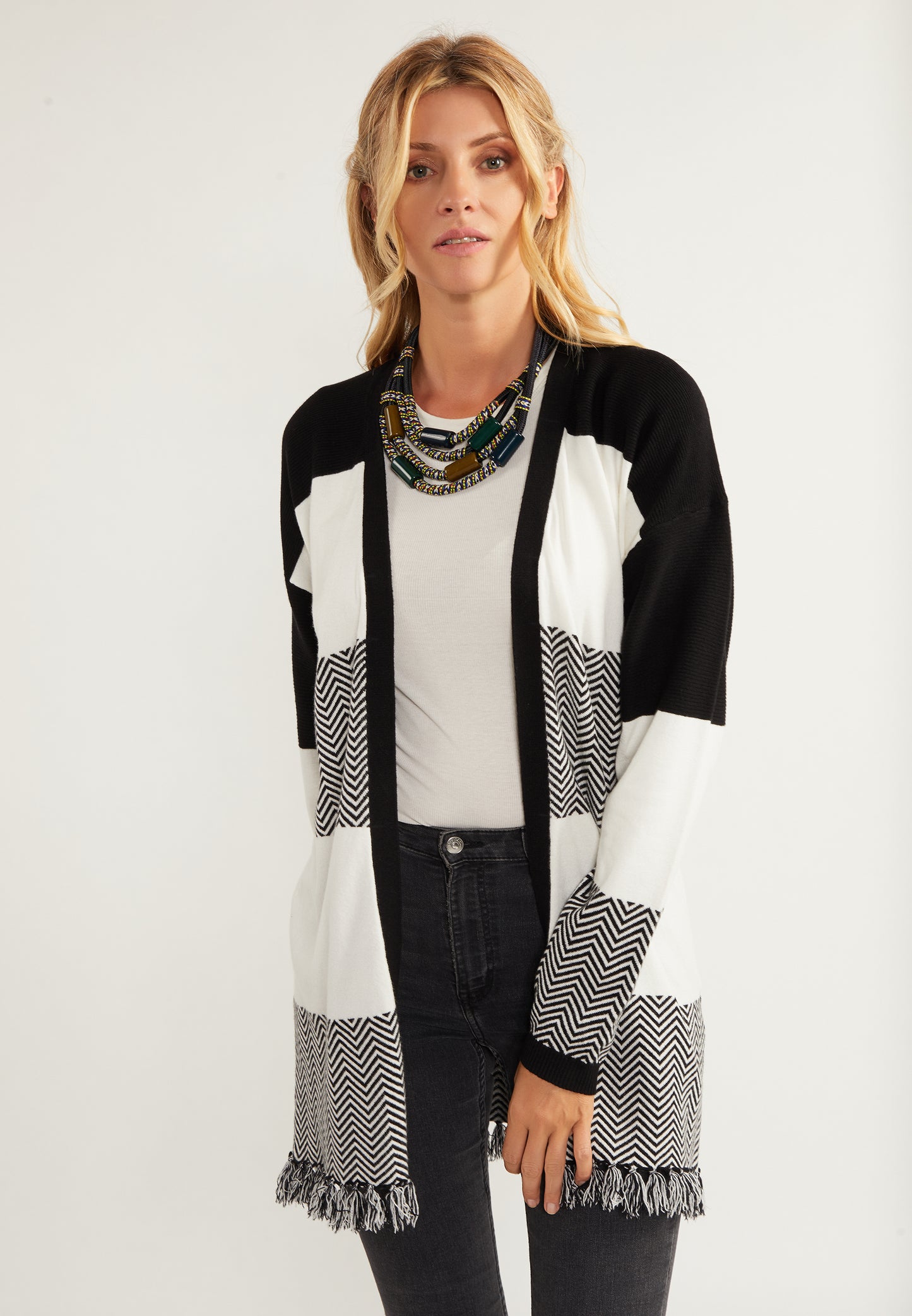 usha FESTIVAL Women's Open Knit Cardigan