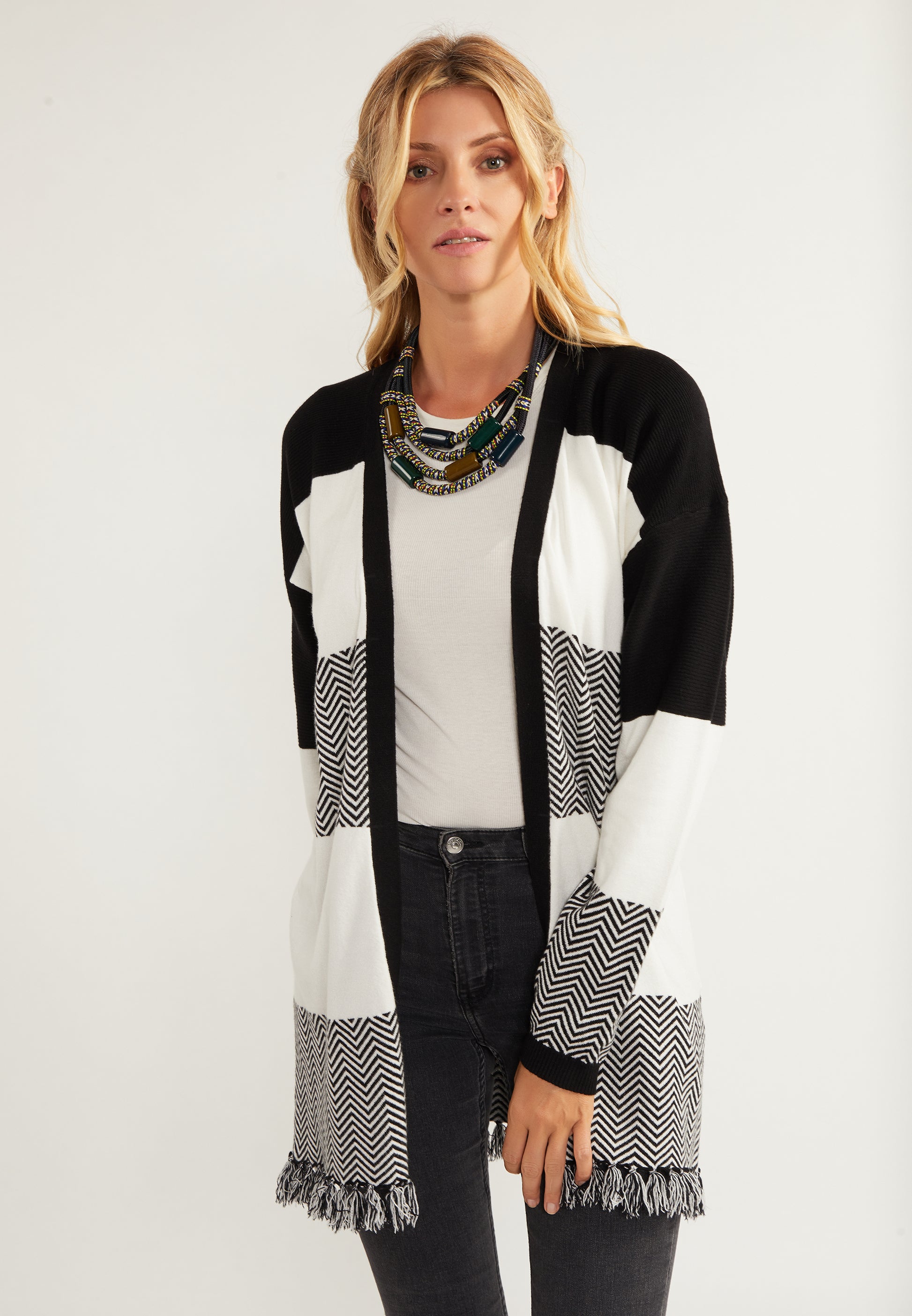 usha FESTIVAL Women's Open Knit Cardigan