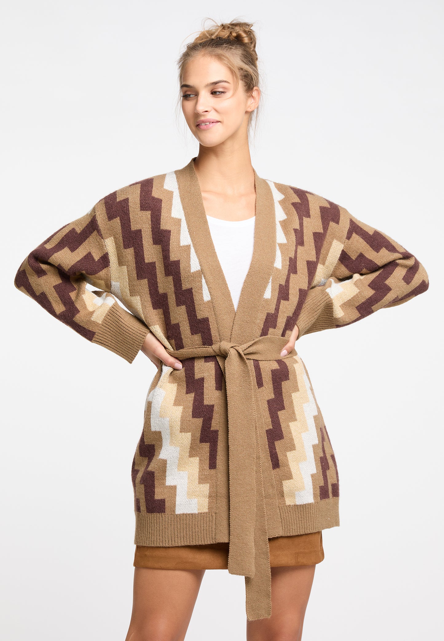 usha FESTIVAL Women's Open Knit Cardigan