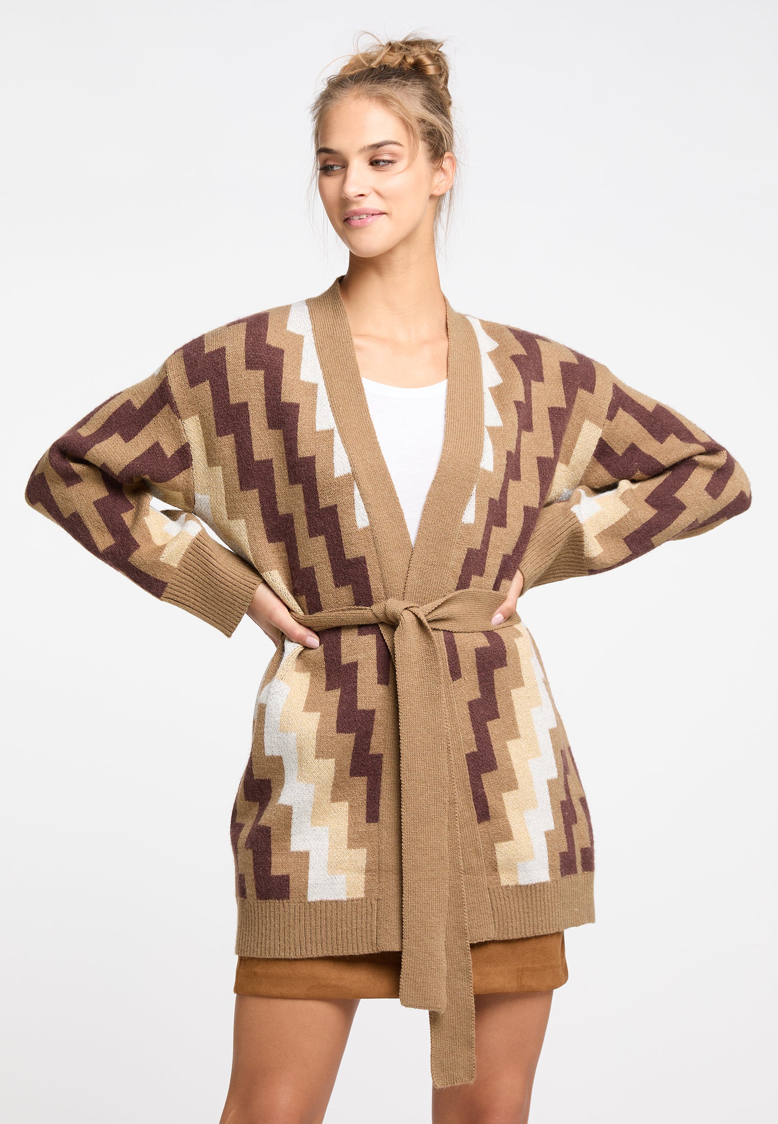 usha FESTIVAL Women's Open Knit Cardigan