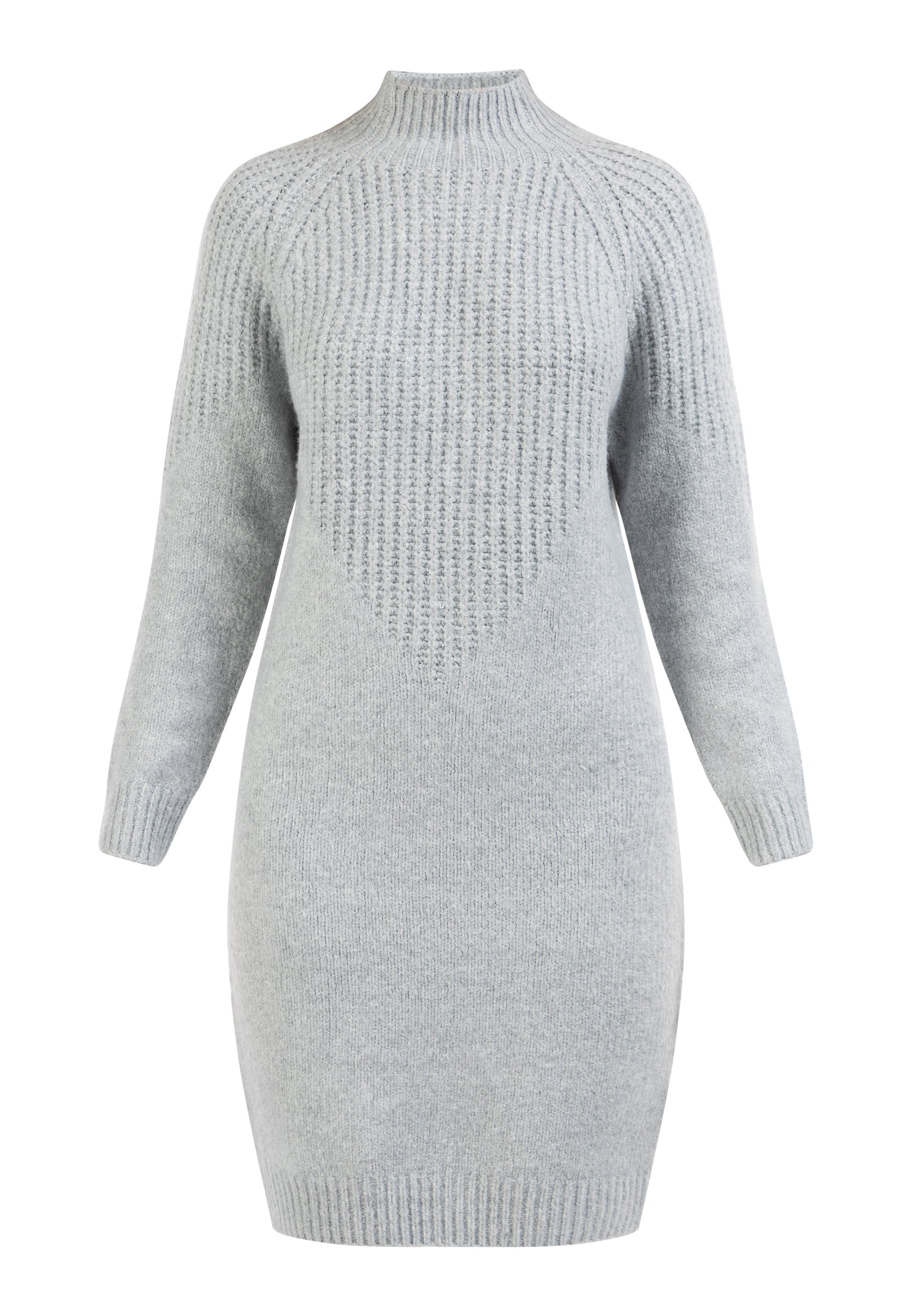usha WHITE LABEL Women's Knit Long Sleeve Midi Dress