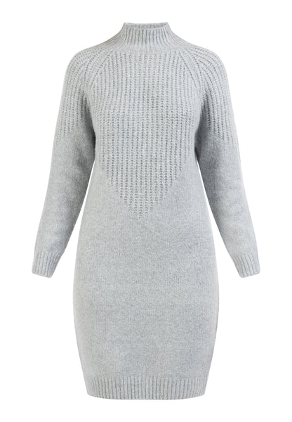 usha WHITE LABEL Women's Knit Long Sleeve Midi Dress