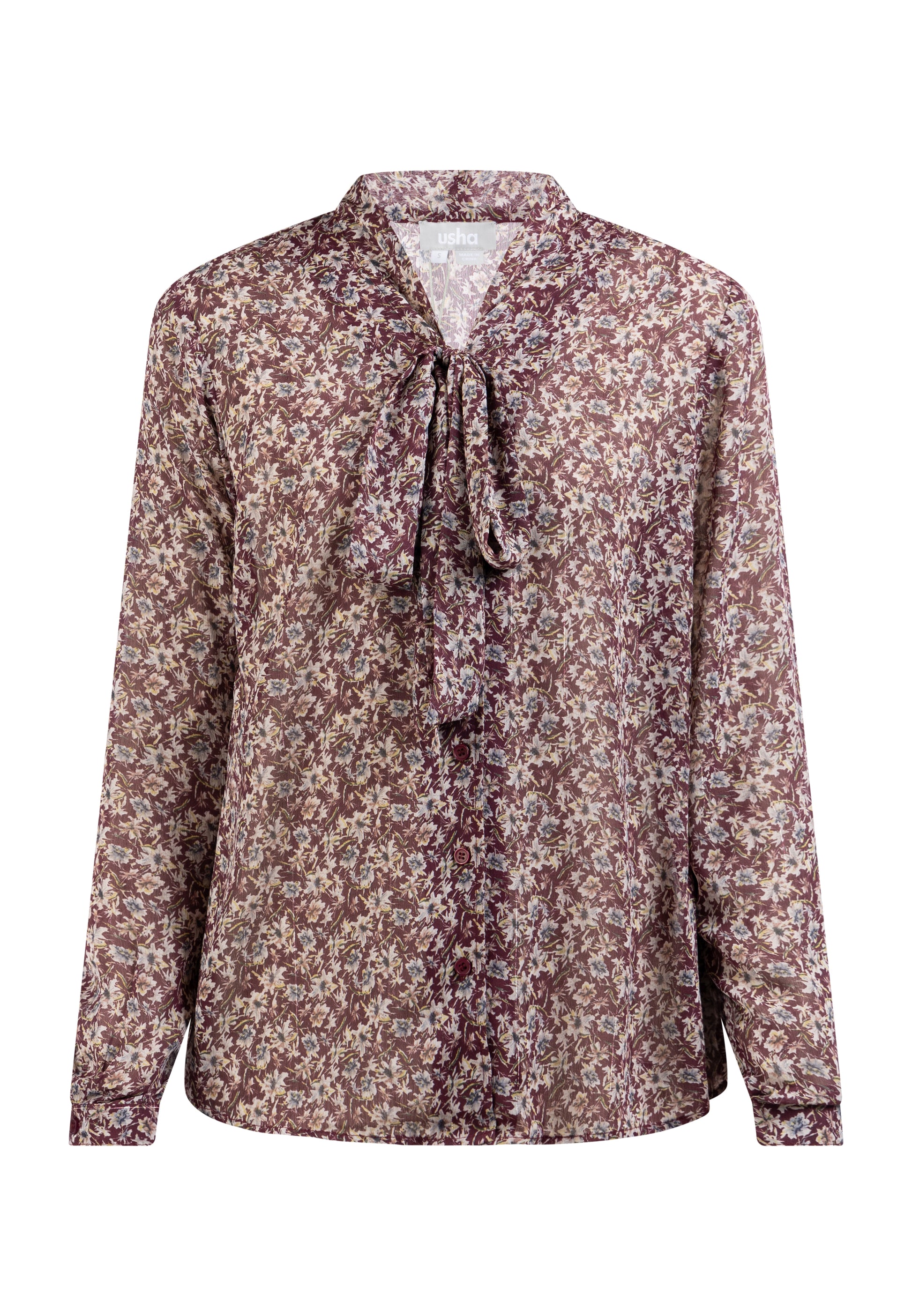 usha Women's Long Sleeve Blouse