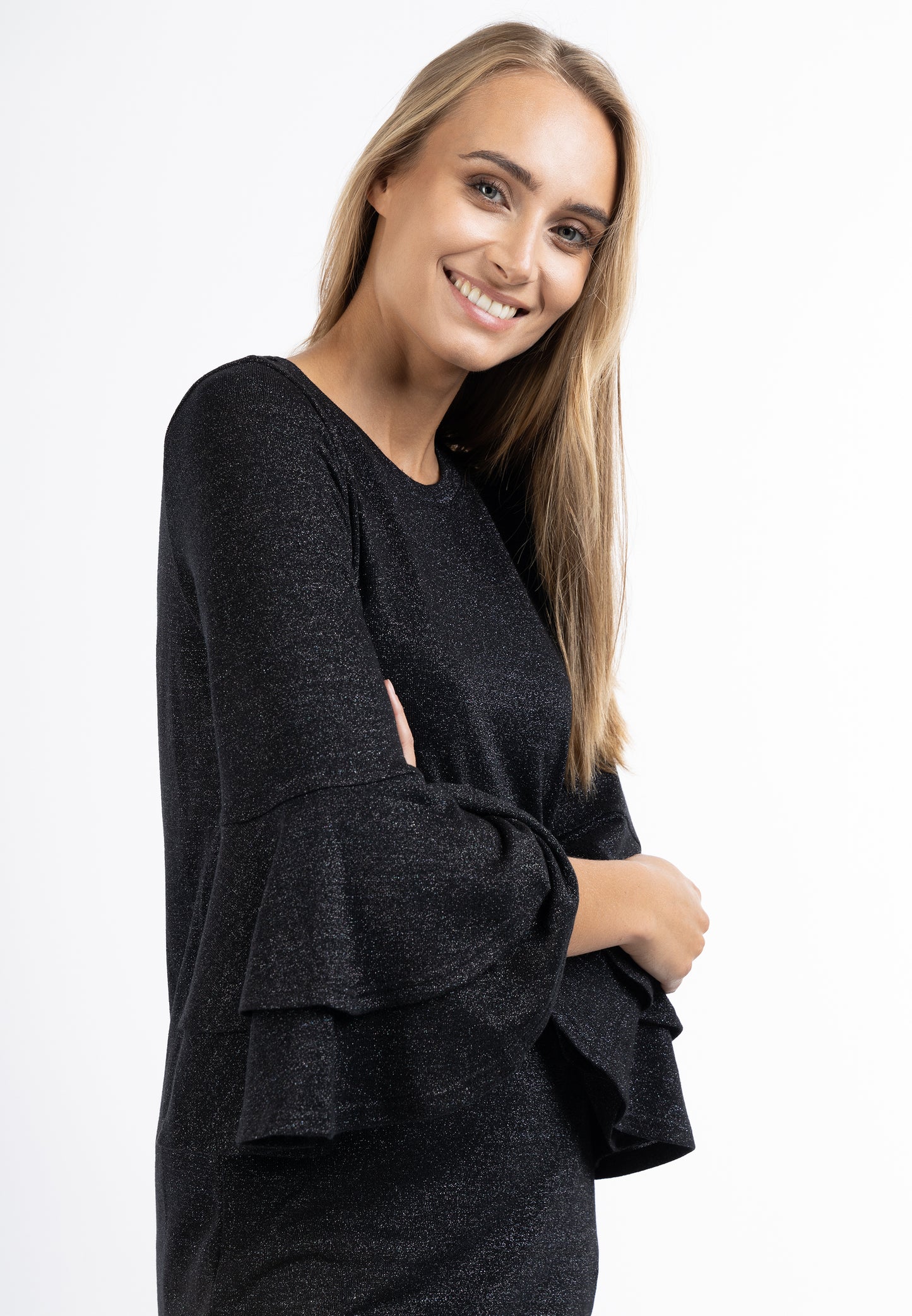 usha Women's Long Sleeve Dress