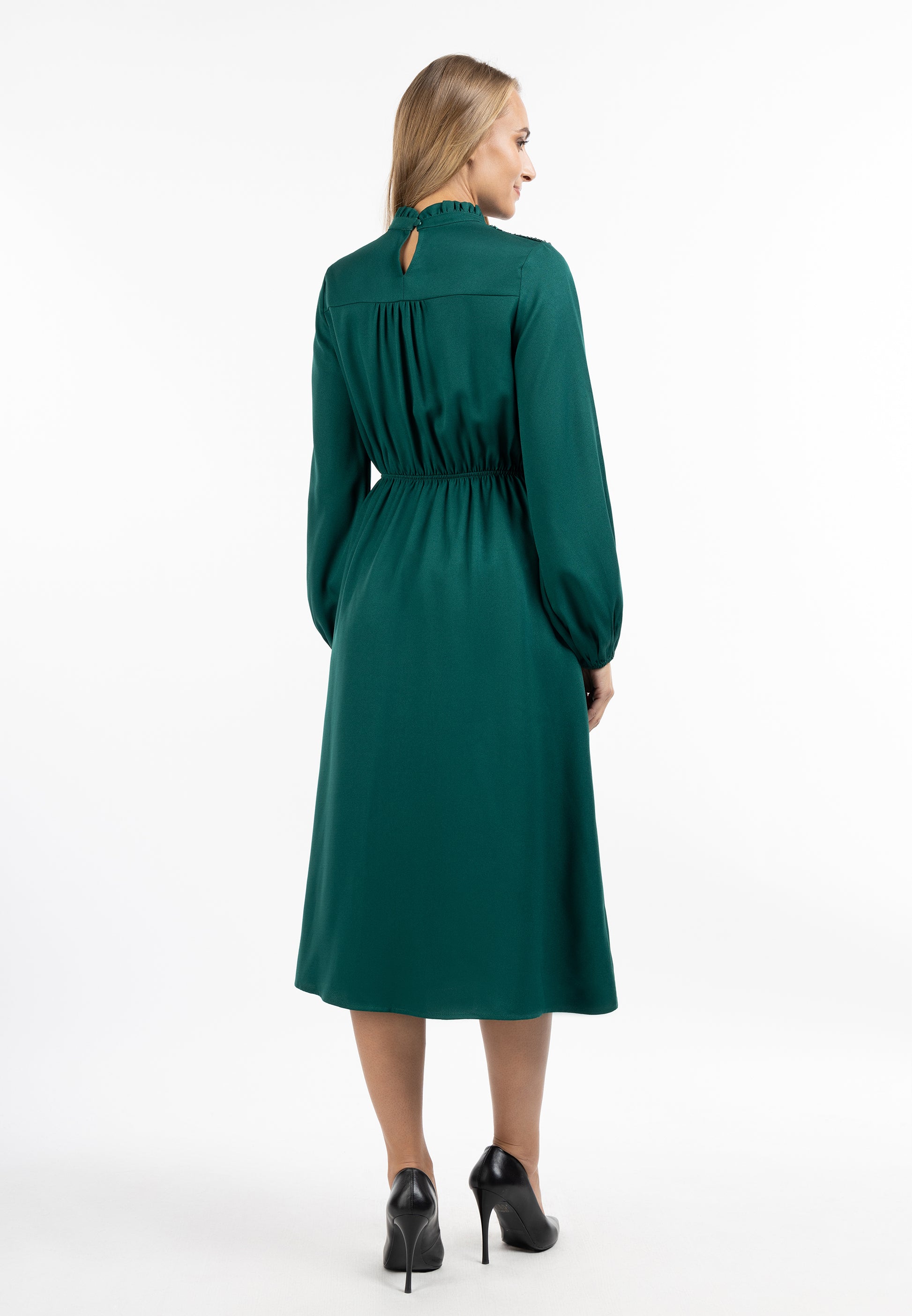 usha Women's Long Sleeve Dress
