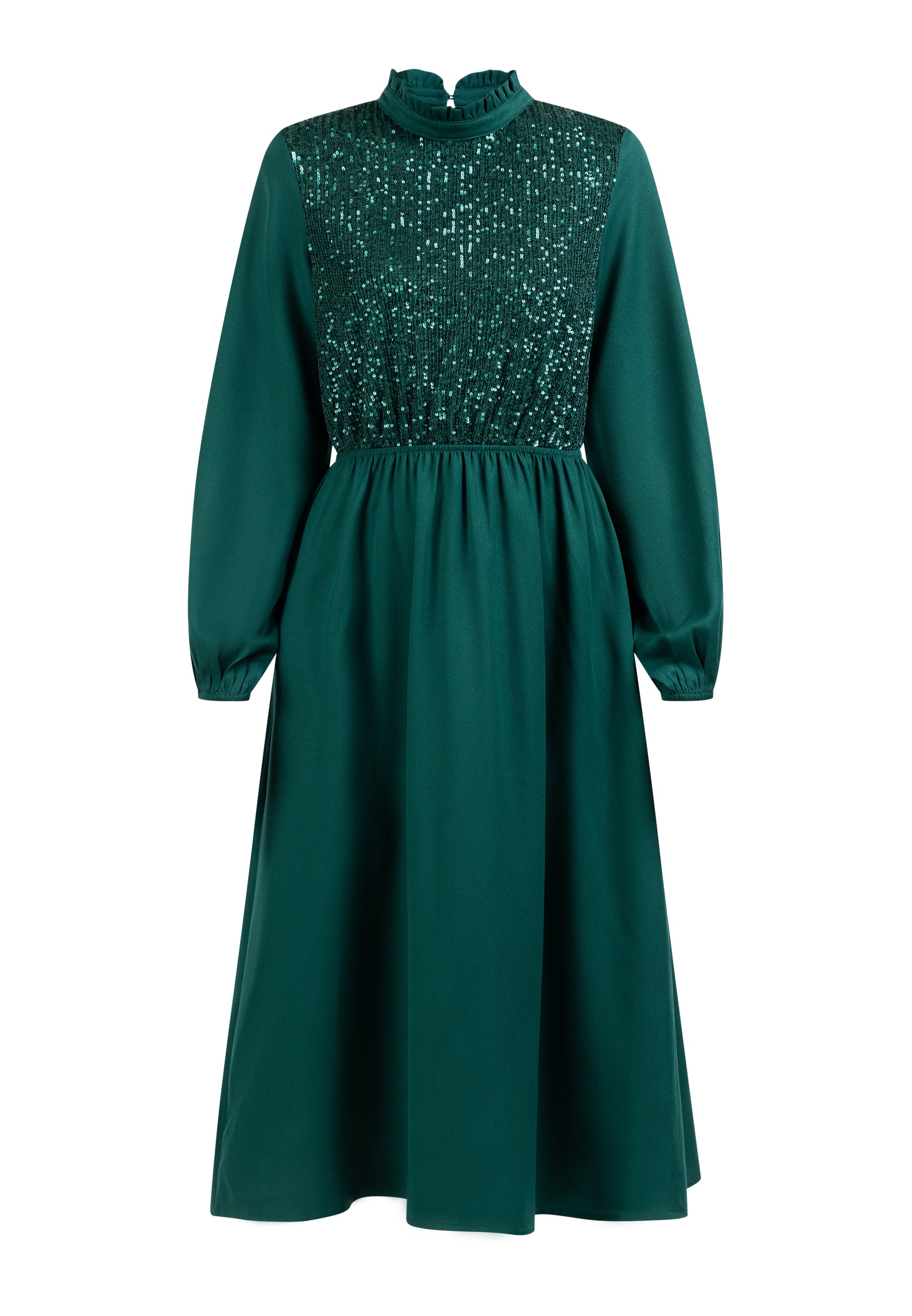 usha Women's Long Sleeve Dress