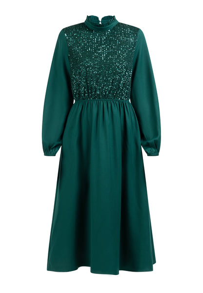 usha Women's Long Sleeve Dress