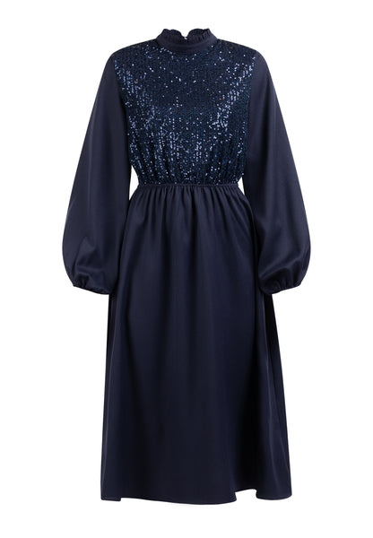 usha Women's Long Sleeve Dress