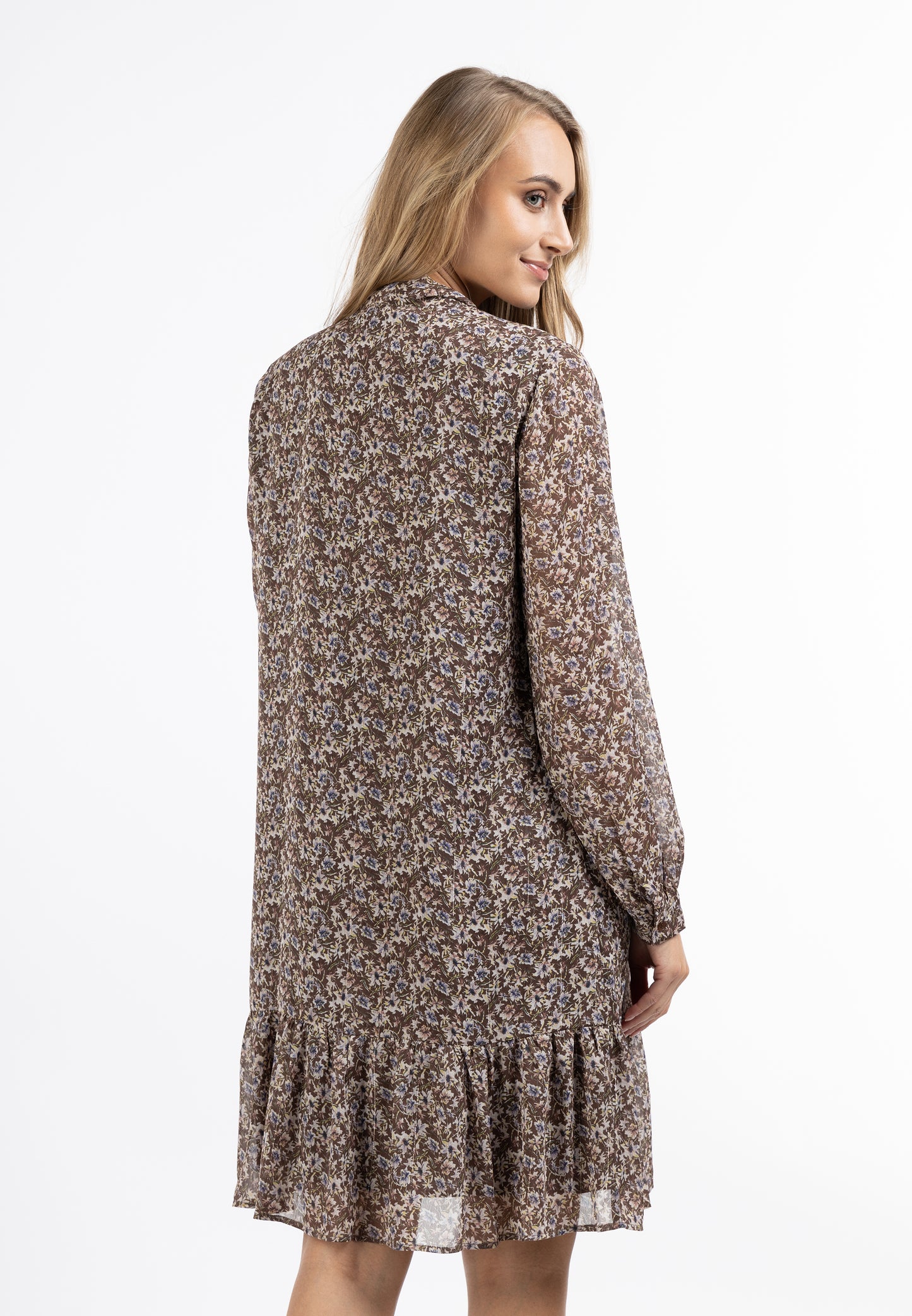 usha Women's Long Sleeve Dress
