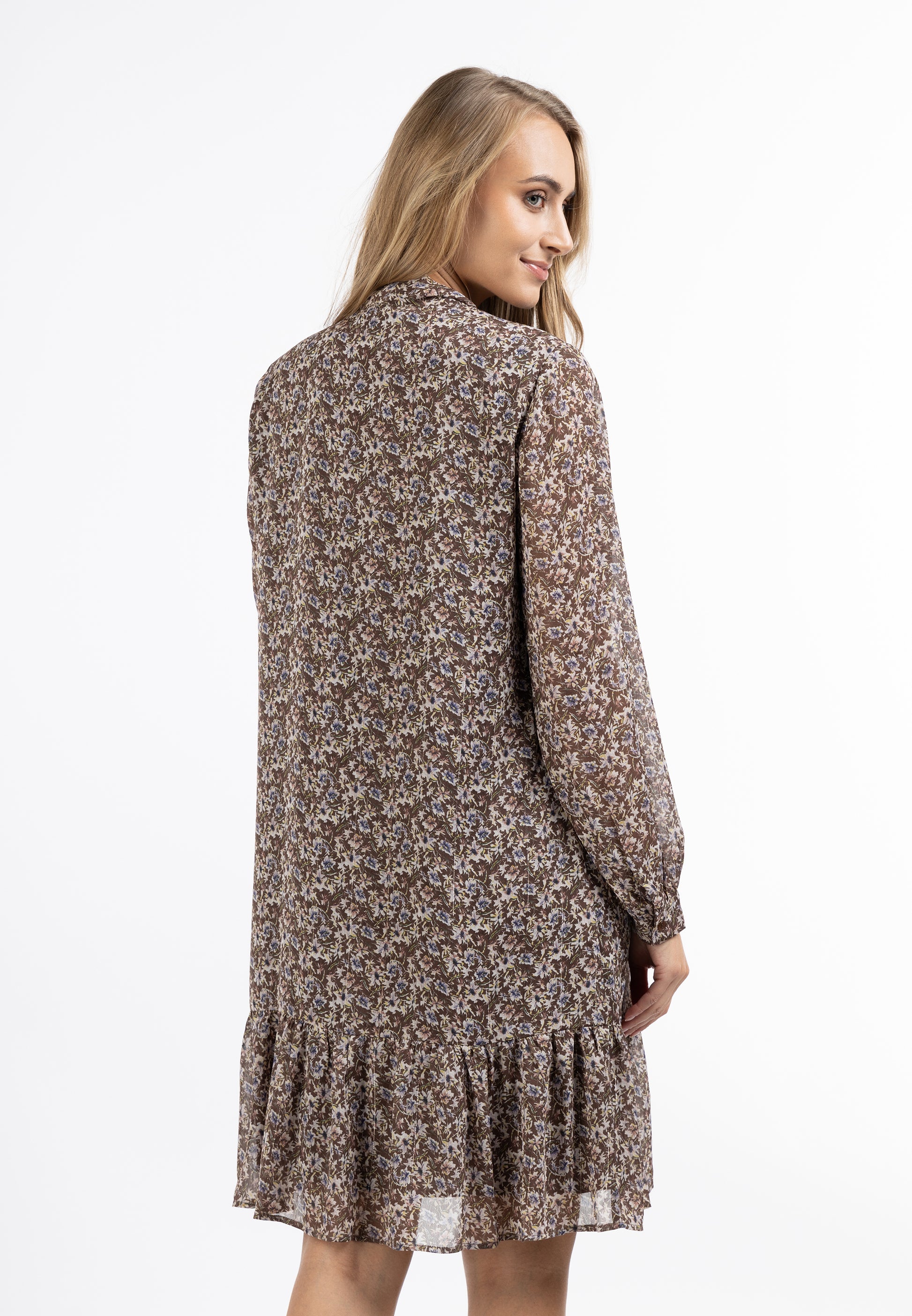 usha Women's Long Sleeve Dress