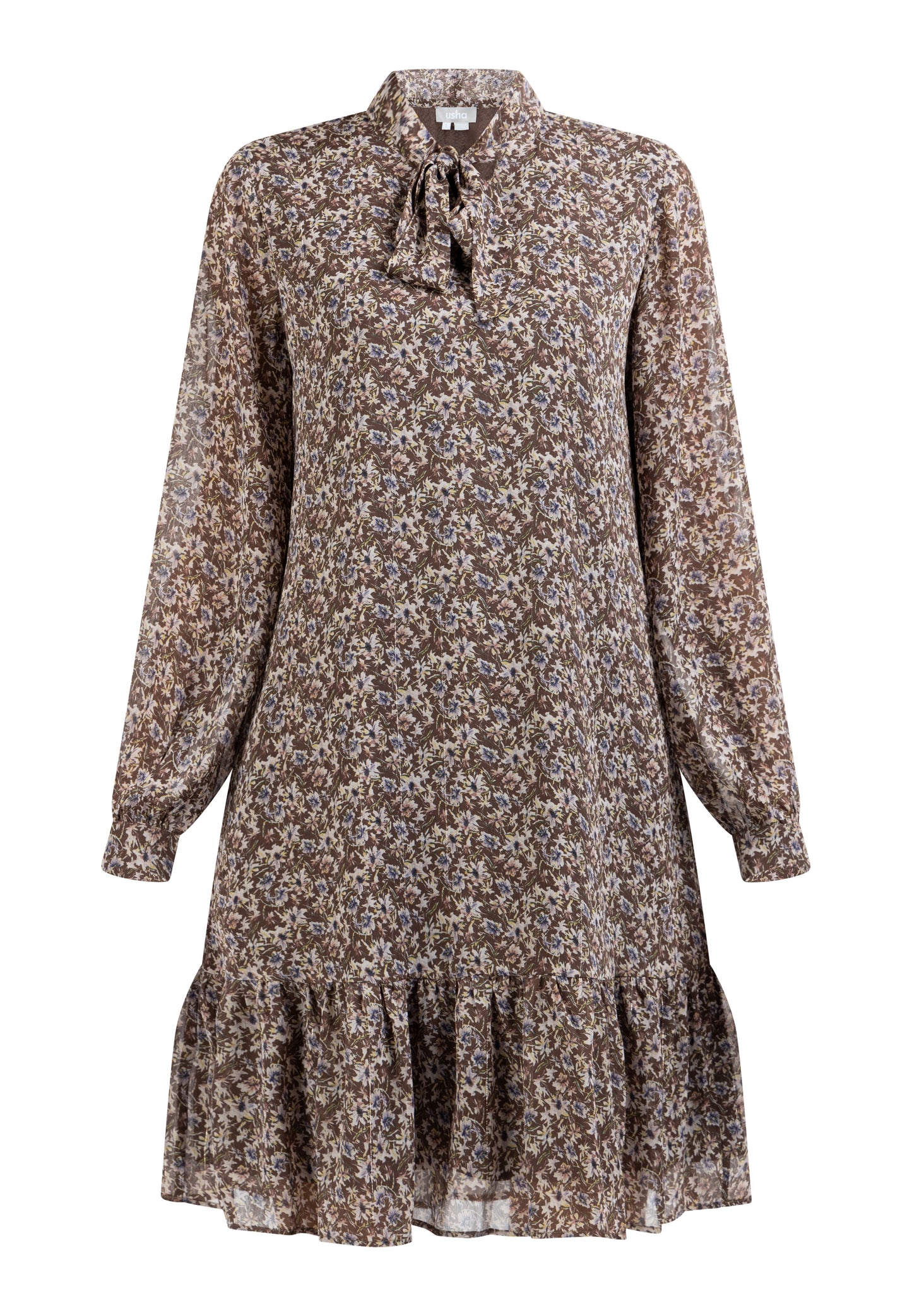 usha Women's Long Sleeve Dress