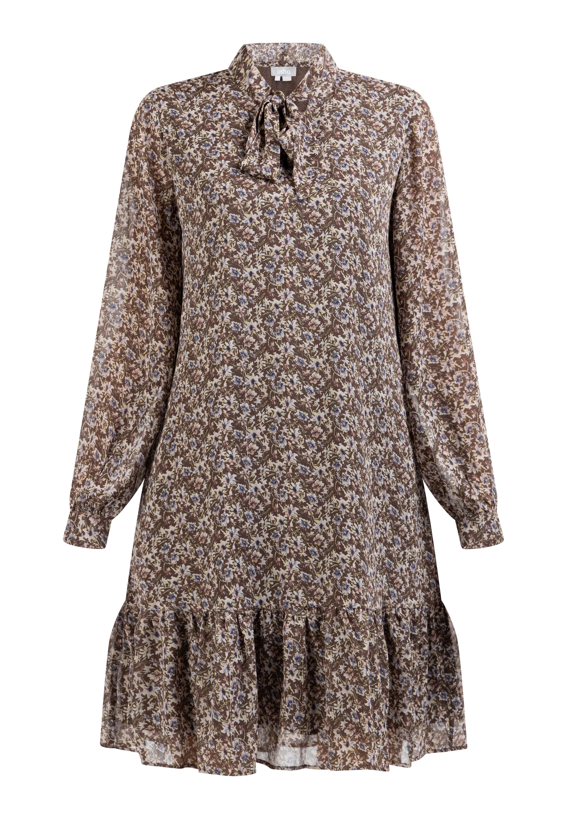 usha Women's Long Sleeve Dress