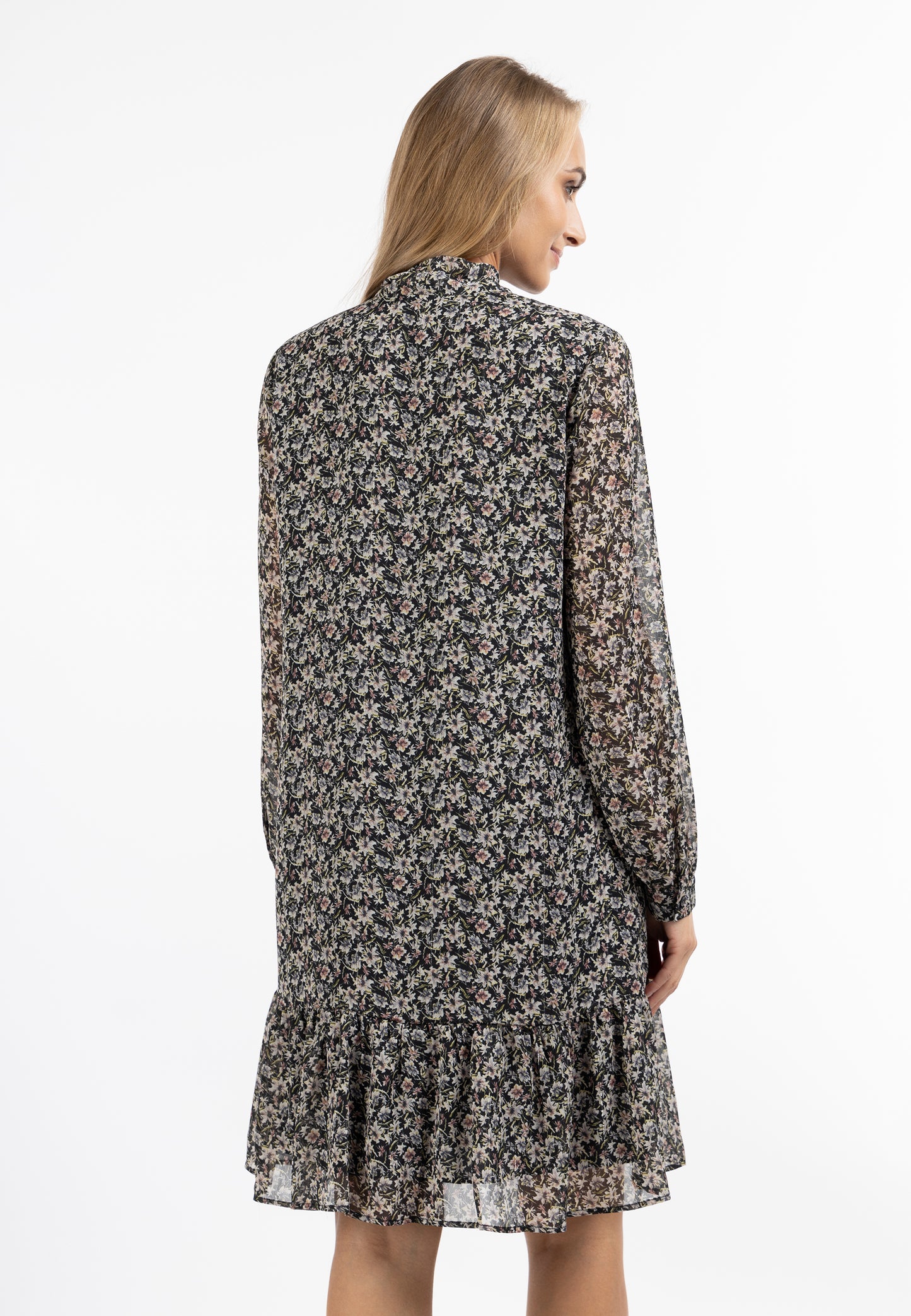 usha Women's Long Sleeve Dress